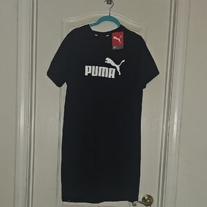 Puma Black Tee Dress with White Logo